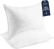 Premium Hollow Microfiber Bed Pillow Set of 2 White/ Soft and Fluffy-thumb2