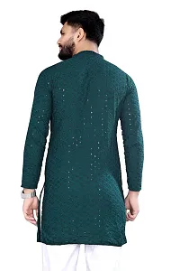 Reliable Green Rayon Embroidered  For Men-thumb1