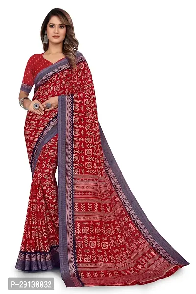 Stylist Silk Blend Saree With Blouse Piece For Women