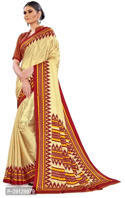 Stylist Crepe Saree With Blouse Piece For Women-thumb3