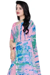 Beautiful Multicoloured Synthetic Printed Saree With Blouse Piece For Women-thumb3