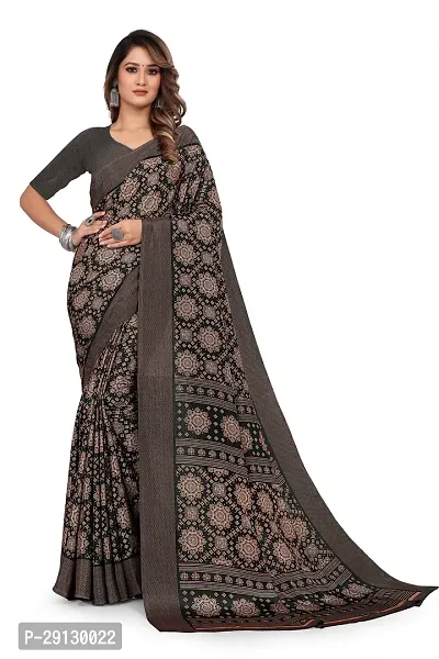 Stylist Chiffon Saree With Blouse Piece For Women-thumb0