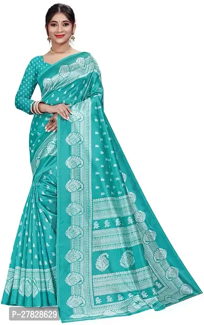 Classic Art Silk Saree with Blouse piece-thumb0