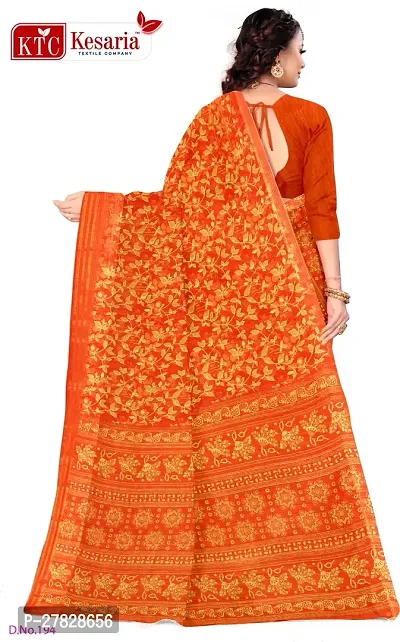 Classic Cotton Silk Saree with Blouse piece-thumb2