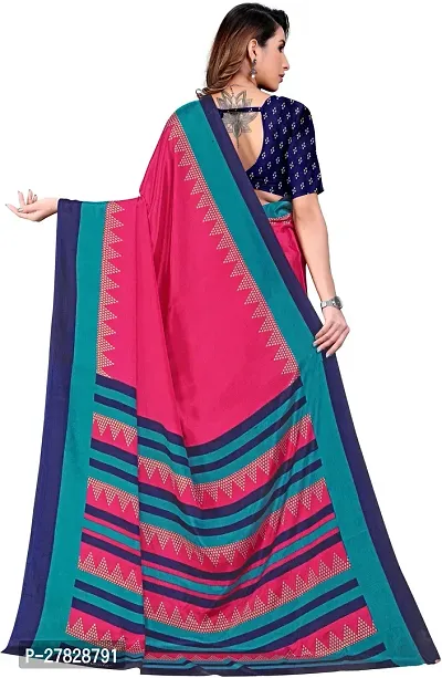 Classic Crepe Saree with Blouse piece-thumb2