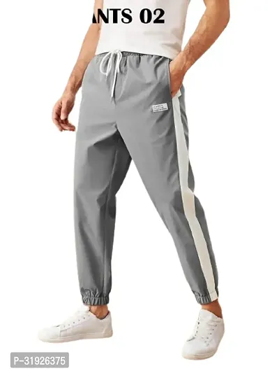 Stylish Grey Tencel Solid Joggers Track Pant For Men