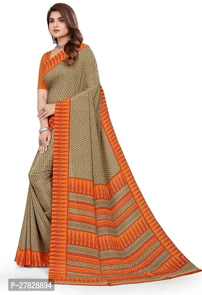 Classic Crepe Saree with Blouse piece-thumb4