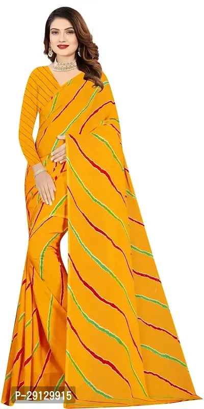 Stylist Georgette Saree With Blouse Piece For Women-thumb0