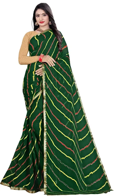 Glamorous Chiffon Saree with Blouse piece 