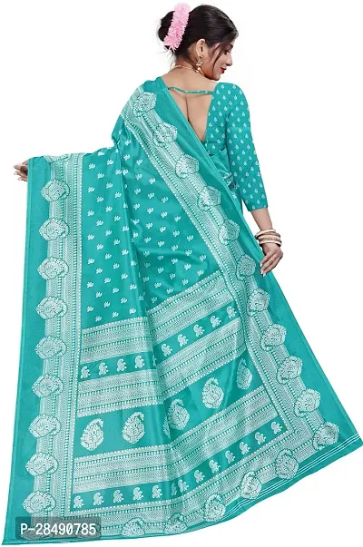 Stylish Green Art Silk Saree With Blouse Piece For Women-thumb2