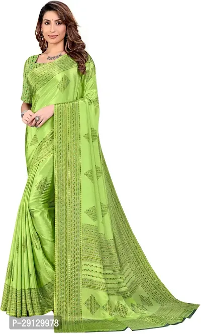 Stylist Crepe Saree With Blouse Piece For Women