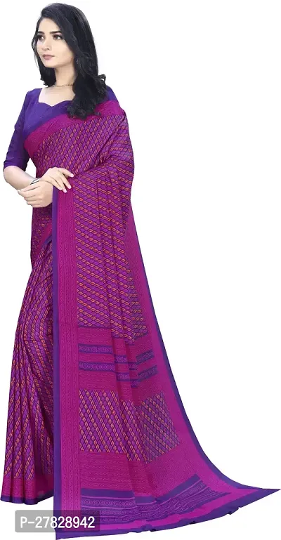 Classic Crepe Saree with Blouse piece-thumb3