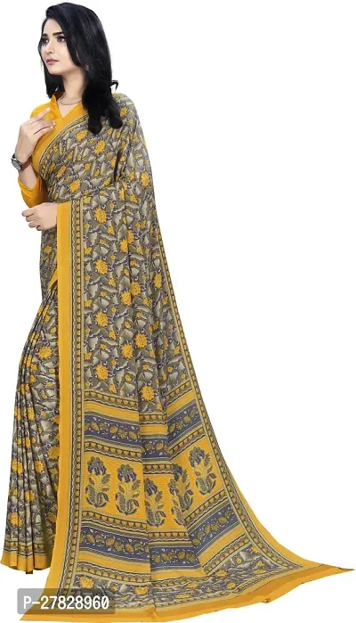 Classic Crepe Saree with Blouse piece-thumb3