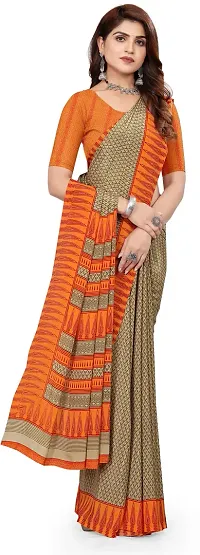 Classic Crepe Saree with Blouse piece-thumb4