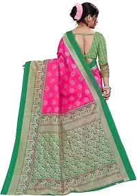 Stylish Multicoloured Art Silk Saree With Blouse Piece For Women-thumb1