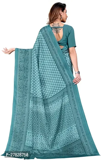 Classic Crepe Saree with Blouse piece-thumb2