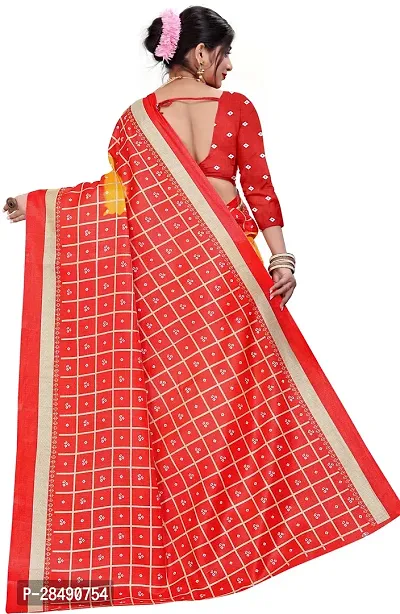 Stylish Multicoloured Art Silk Saree With Blouse Piece For Women-thumb2