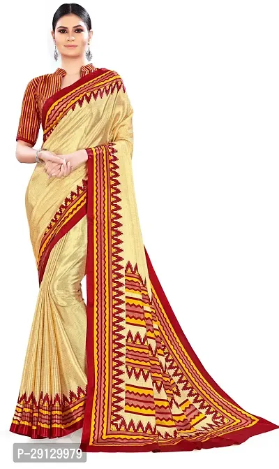 Stylist Crepe Saree With Blouse Piece For Women