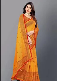 Classic Jute Silk Saree with Blouse piece-thumb3