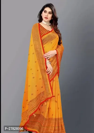 Classic Jute Silk Saree with Blouse piece-thumb4