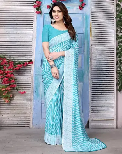 Classic Georgette Saree with Blouse piece