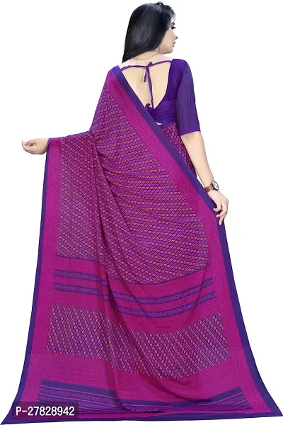 Classic Crepe Saree with Blouse piece-thumb2