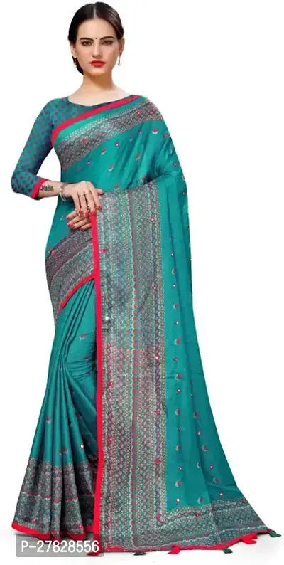 Classic Jute Silk Saree with Blouse piece