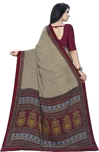 Stylist Crepe Saree With Blouse Piece For Women-thumb1