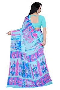 Beautiful Multicoloured Synthetic Printed Saree With Blouse Piece For Women-thumb3