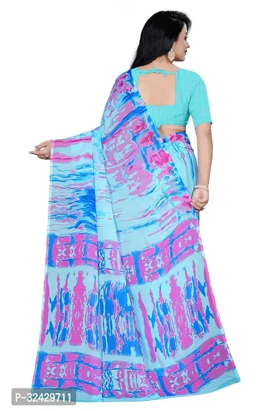 Beautiful Multicoloured Synthetic Printed Saree With Blouse Piece For Women-thumb4