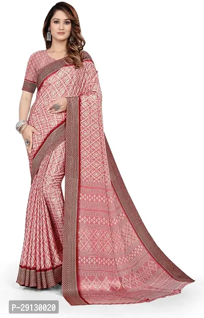 Stylist Silk Blend Saree With Blouse Piece For Women