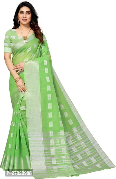 Classic Silk Blend Saree with Blouse piece-thumb0