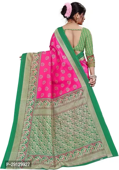 Stylist Art Silk Saree With Blouse Piece For Women-thumb2