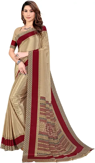 Best Selling Crepe Saree with Blouse piece 