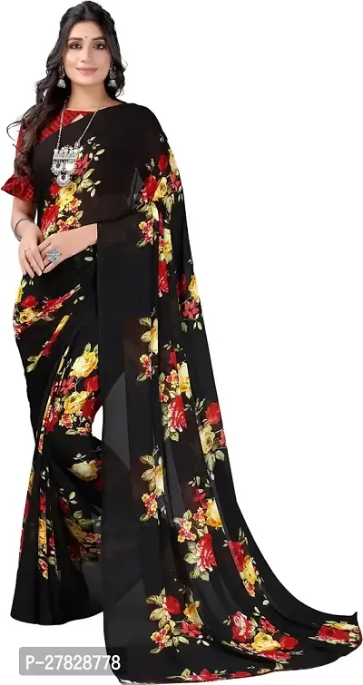 Classic Georgette Saree with Blouse piece-thumb0