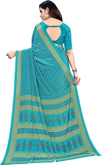 Stylist Crepe Saree With Blouse Piece For Women-thumb1