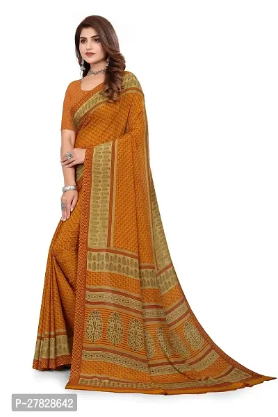 Classic Crepe Saree with Blouse piece-thumb4