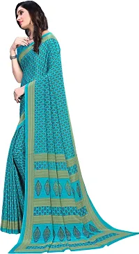 Stylist Crepe Saree With Blouse Piece For Women-thumb2