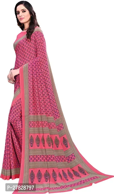 Classic Crepe Saree with Blouse piece-thumb3