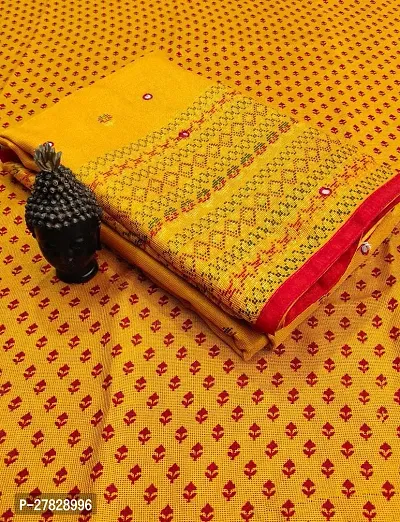 Classic Jute Silk Saree with Blouse piece-thumb5