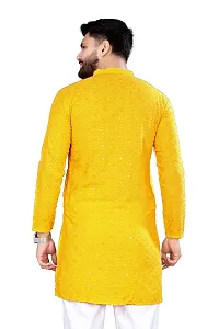 Reliable Yellow Rayon Embroidered  For Men-thumb1