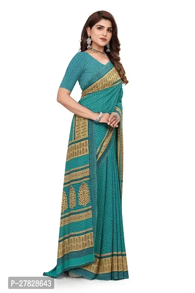 Classic Crepe Saree with Blouse piece-thumb5