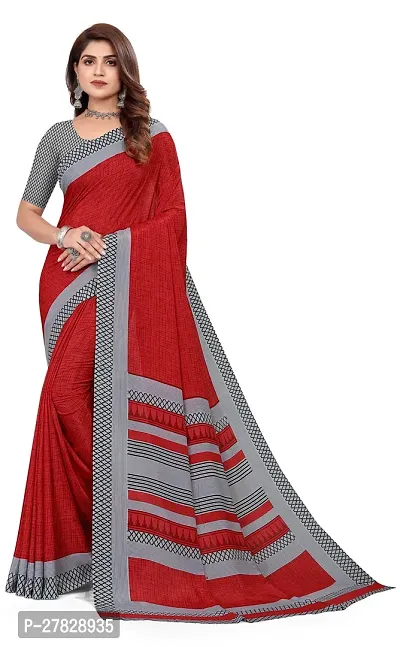 Classic Crepe Saree with Blouse piece-thumb0