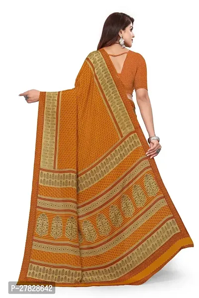 Classic Crepe Saree with Blouse piece-thumb2