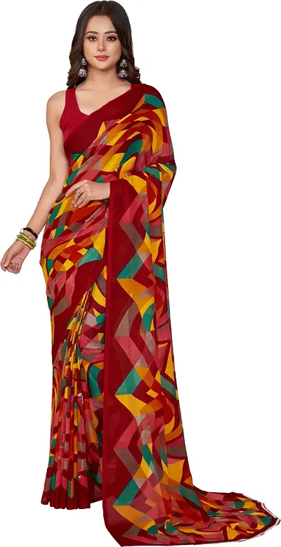 Alluring Georgette Saree with Blouse piece 