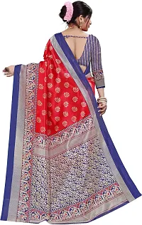 Stylish Multicoloured Art Silk Saree With Blouse Piece For Women-thumb1