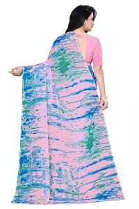 Beautiful Multicoloured Synthetic Printed Saree With Blouse Piece For Women-thumb1