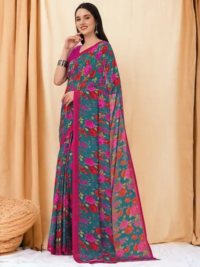 Classic Georgette Saree with Blouse piece