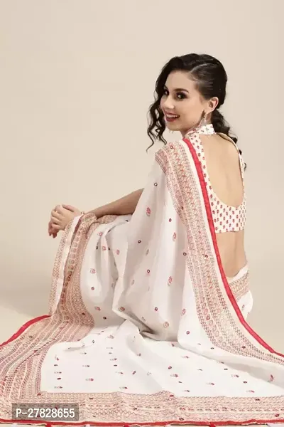 Classic Jute Silk Saree with Blouse piece-thumb3