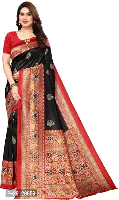 Stylist Art Silk Saree With Blouse Piece For Women-thumb0